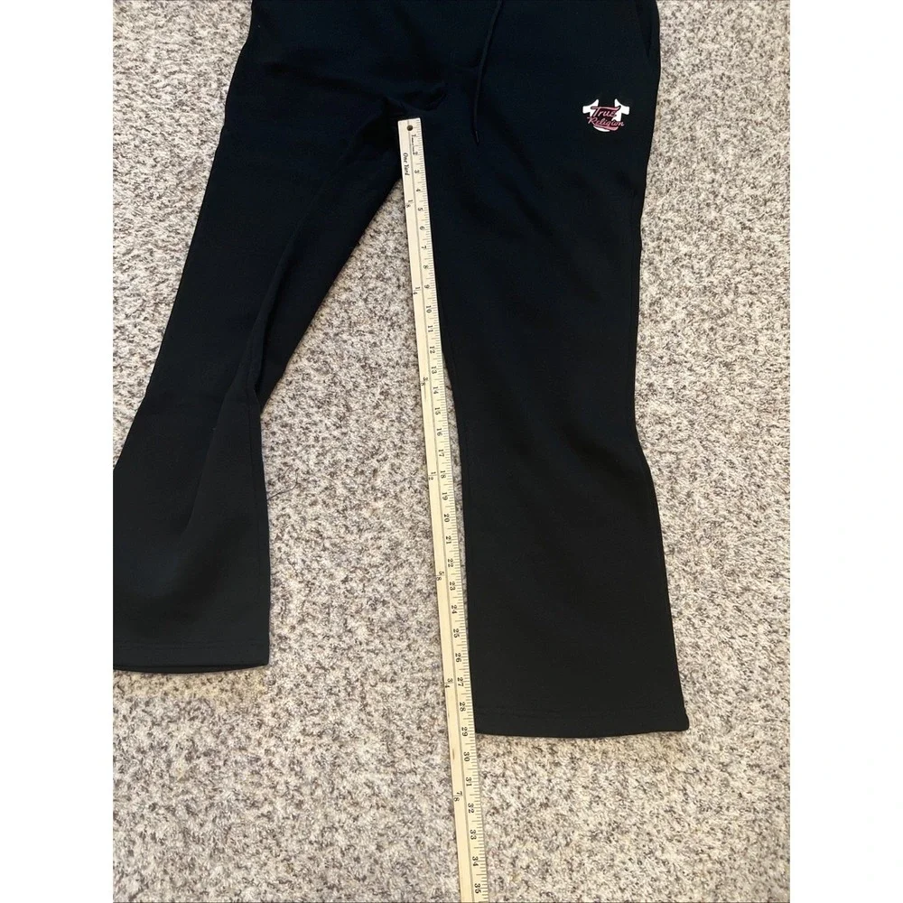 True Religion New Sweatpants Mens Sz XL Black Straight Leg Logo Cotton Blend